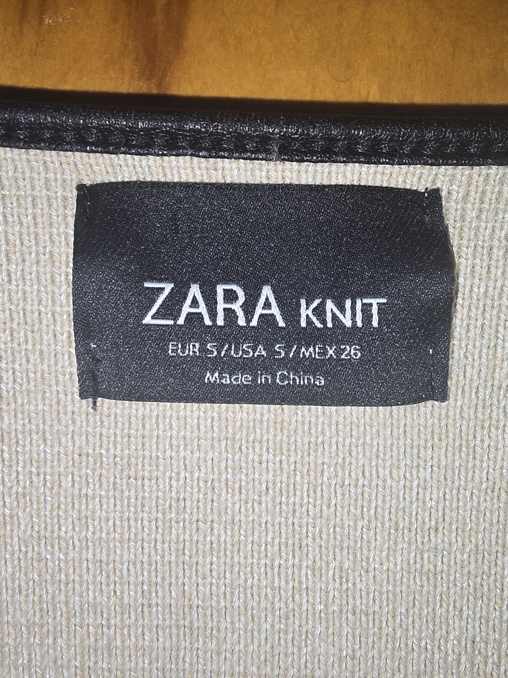 ZARA Knit Cream Open-Front Women's Sweater Cardigan - Picture 3 of 4